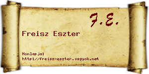 Freisz Eszter névjegykártya